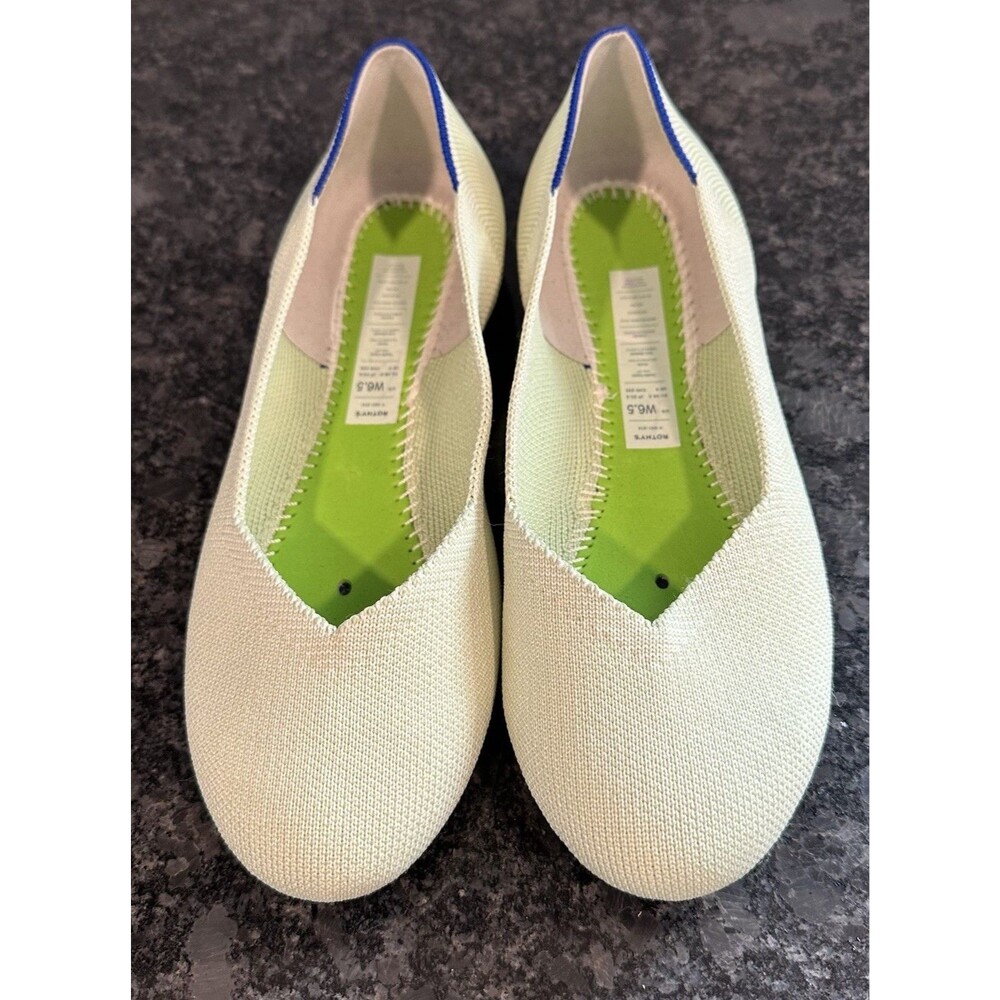 Rothys The Flat 6.5 Mint Green Round Toe Comfort Light Weight Ballet Flat